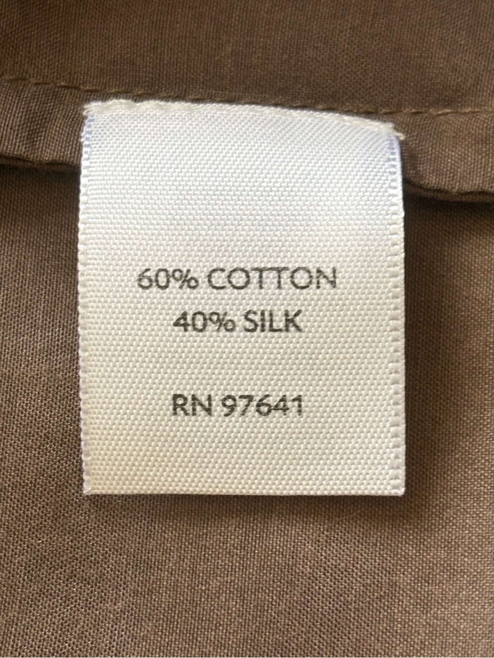 J. Jill Silk Blend Button Down Taupe Brown Empire Waist Blouse Romantic Office - Picture 9 of 10